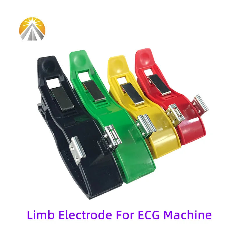 Full Set ECG Electrodes – Chest Suction Balls & Limb Clamp Clips, Dual/Multi-Function EKG Electrodes for Adult ECG Machines