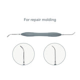 lDental Double-Ended Resin Filler Spatula Set – Stainless Steel Composite Filling Tool with Silicone Handle