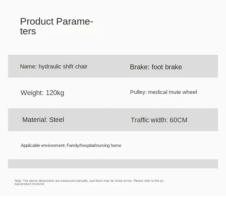 2-in-1 Bed Fold Chair with Hydraulic Lift – Paralyzed & Disabled Elderly Nursing Transfer Chair with Walker Support