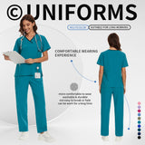 Women’s Medical Nurse Scrubs Set – Unisex Hospital, Clinic, Surgical & Spa Uniforms for Healthcare Professionals