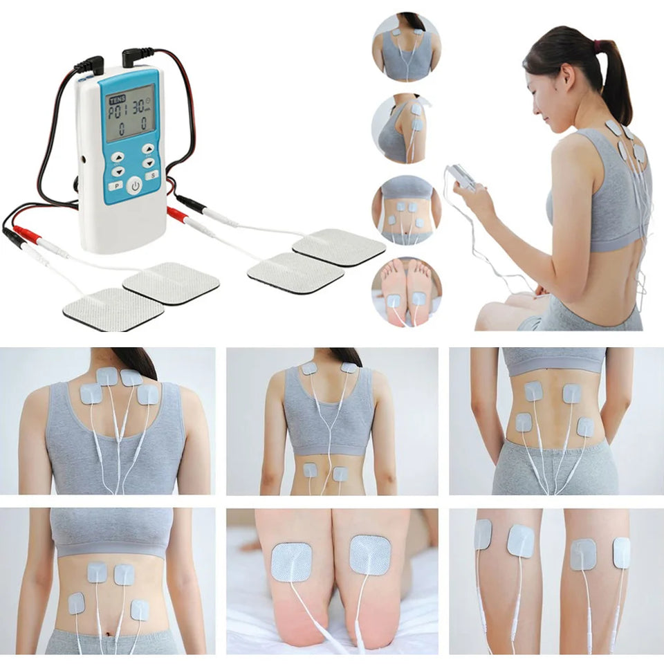 28 Modes TENS Unit Machine EMS Electric Muscle Therapy Stimulator Physiotherapy Pulse Massage Adjustable Abdominal Body Massager