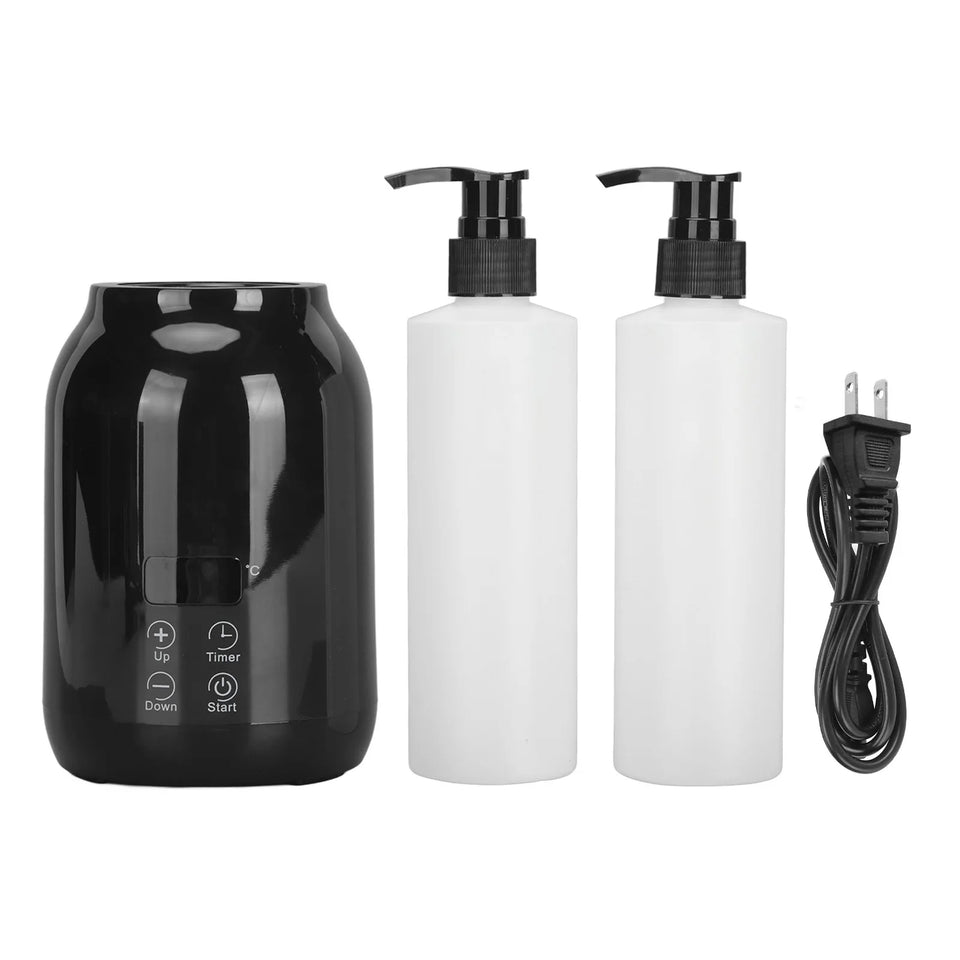 Essential Oil Heater LED Display Temperature Adjust Single Massage Oil Bottle Warmer Massage Oil Heater