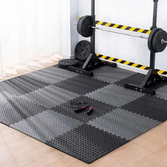 12PCS EVA Foam Gym Floor Mats – Non-Slip, Shock-Absorbing Interlocking Tiles for Fitness & Yoga (30×30cm)