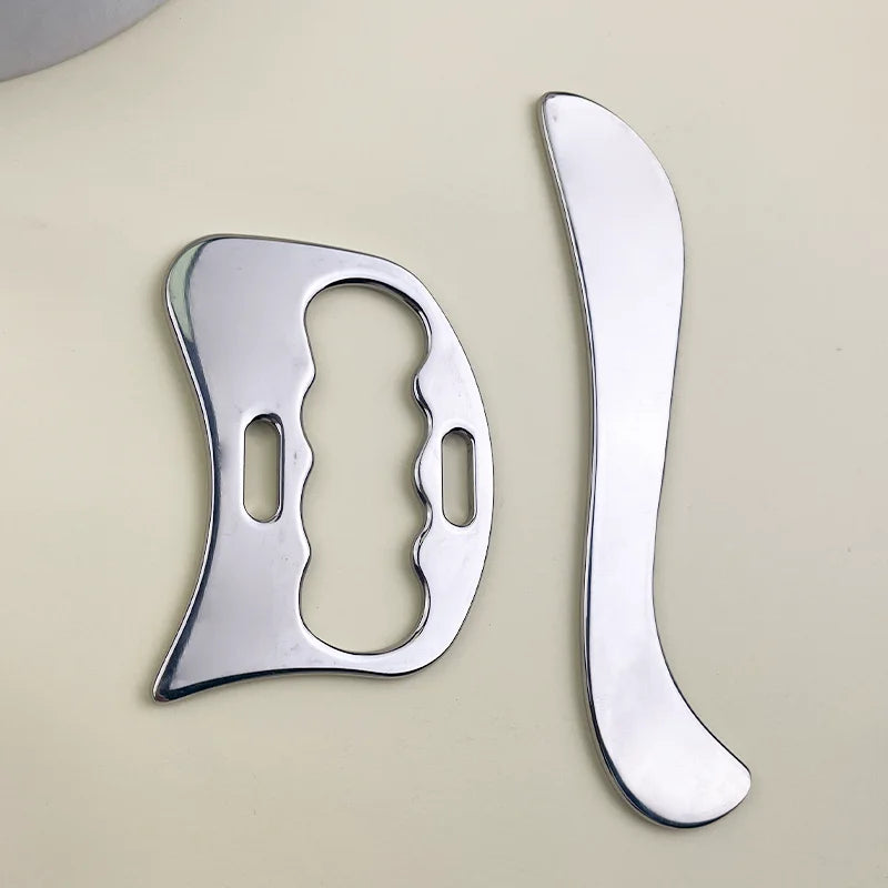 2cs stainless steel fascia knife, portable and practical myofascial release knife guasha soft tissue release tool, suitable for
