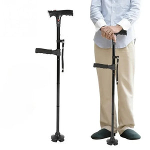 Collapsible Telescopic LED Walking Cane with Alarm – Folding Cane for Seniors, Mothers & Fathers