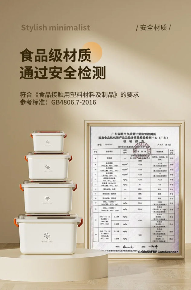 Large Capacity Portable First Aid Kit with Multi-layer Medicine Storage – Family Emergency Medical Box