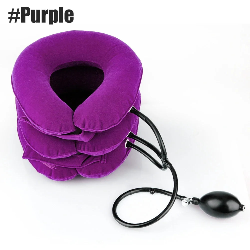 nflatable Cervical Neck Stretcher – Home Spinal Traction Device for Pain Relief & Muscle Strain Recovery