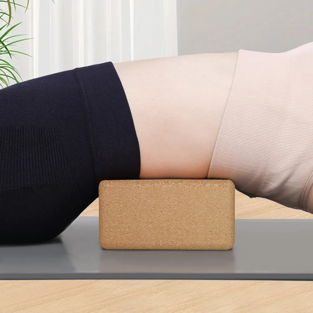 Natural Cork Yoga Block – Eco-Friendly, Non-Slip High-Strength Wood Block for Fitness & Stretching