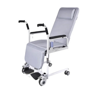 2-in-1 Bed Fold Chair with Hydraulic Lift – Paralyzed & Disabled Elderly Nursing Transfer Chair with Walker Support
