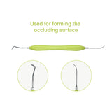 lDental Double-Ended Resin Filler Spatula Set – Stainless Steel Composite Filling Tool with Silicone Handle