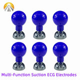 Full Set ECG Electrodes – Chest Suction Balls & Limb Clamp Clips, Dual/Multi-Function EKG Electrodes for Adult ECG Machines