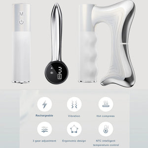 Electric Heating Fascia Knife Massager with LCD – Vibration Muscle Relaxation & Body Lifting Tool