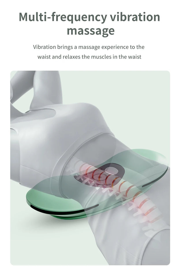 New Upgrade Air-Lip Stretch Low Frequency Thermal Vibration Waist Massage Heeling Spot Left and Right Swing + Up and Down Tracti