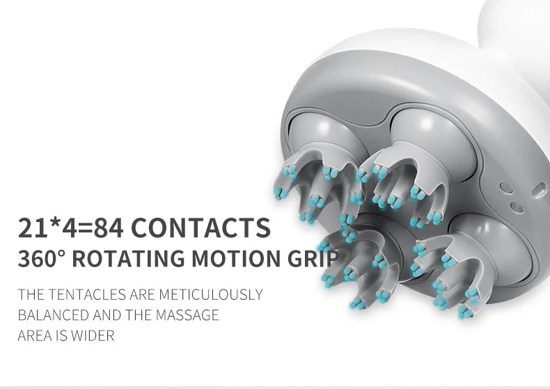 New Electric Cordless Hair Scalp Massager Handheld Portable Head Scratcher Massager for Hair Growth, Deep Clean and Stress Relax