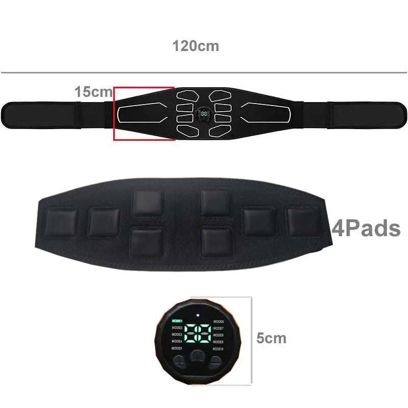 120cm Abdominal Massager Waist Belt Fitness Equipment Muscle Toner Abdominal Muscle Training