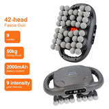 42-Head Fascia Massage Gun – High-Frequency Muscle Massager for Back, Neck, Shoulder & Waist Relief