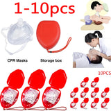 Reusable CPR Breathing Mask – Professional Emergency Resuscitation Mask with One-Way Valve for Rescue Personnel