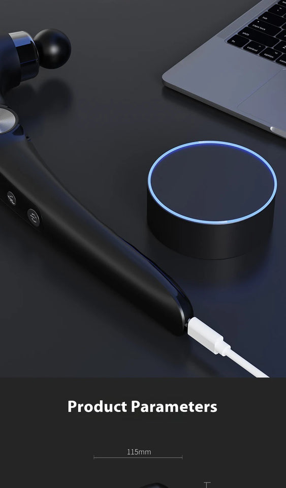 Fascia Massage Gun with Hot & Cold Heads – Adjustable Percussion Muscle Massager