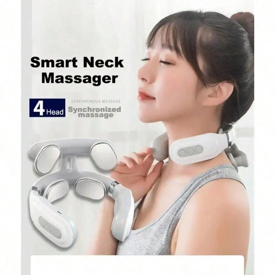 Portable Smart Neck & Shoulder Massager – USB Rechargeable with Lithium Battery