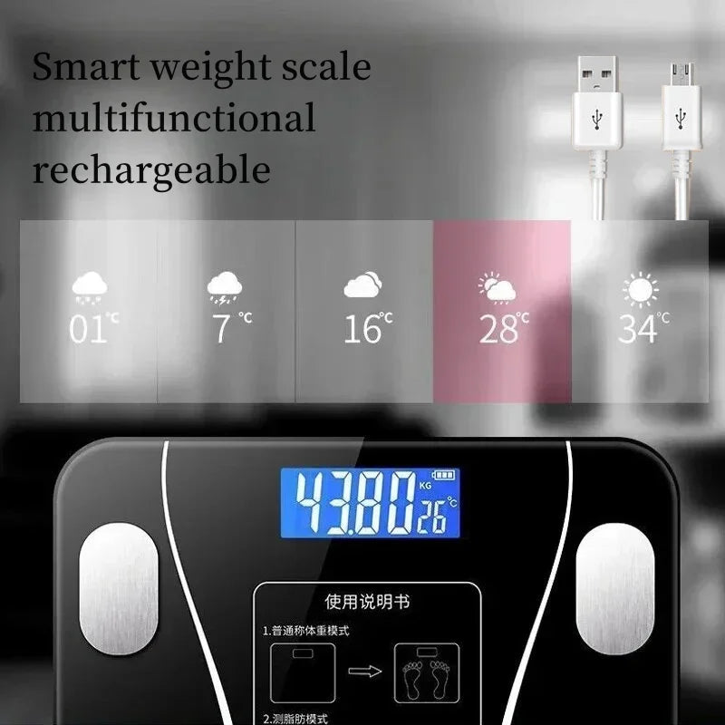 Smart Bluetooth Body Fat Scale – Ultra-Precise Electronic Weight & Body Management