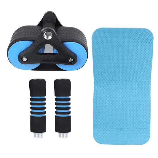 Blue Springback Abdominal Roller Wheel – Silent Push-Up & Core Training Fitness Equipment
