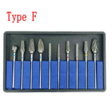 10PCS Assorted Tungsten Steel Dental Polisher Burs – 2.35MM Low-Speed Handpiece Drill Bits for Dental Lab