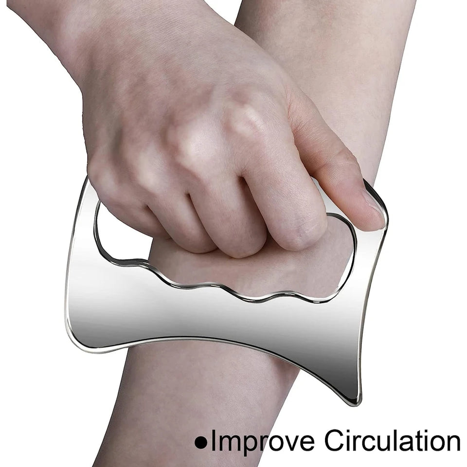 Stainless Steel Gua Sha Massage Tool Set – 1/4/7 Pcs for Full Body Acupoint Therapy