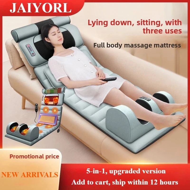 Electric Full Body Massage Mattress with Heat & Airbag Cushion