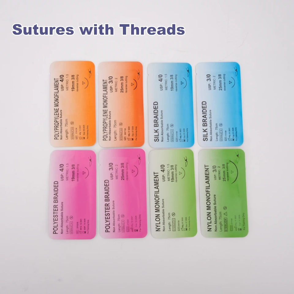 Medical Suture Practice Kit – Surgical Training Set with Skin Pad Model & Tools for Students