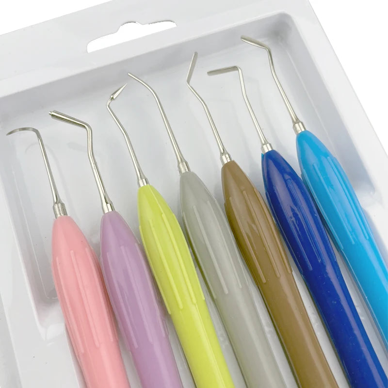 lDental Double-Ended Resin Filler Spatula Set – Stainless Steel Composite Filling Tool with Silicone Handle