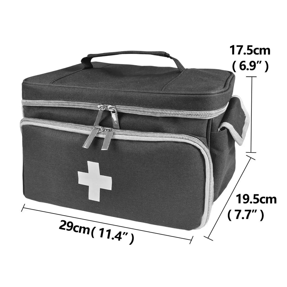Portable Travel First Aid Kit & Medicine Storage Organizer Bag