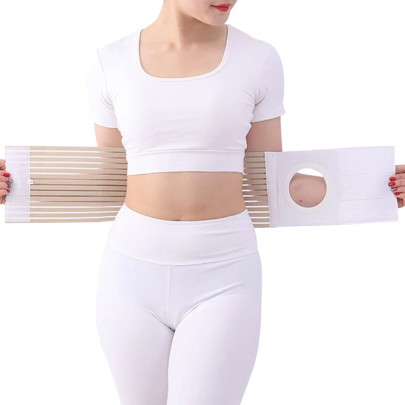 Unisex Ostomy Hernia Support Belt – Adjustable Stoma Wrap & Abdominal Binder Brace for Men and Women