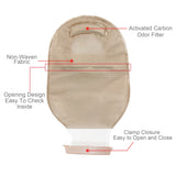 Two-Piece Colostomy Bag Set with Clamp Clips – 10 or 15 Bags + 6 Barriers for Ostomy Patient Care
