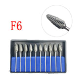 10PCS Assorted Tungsten Steel Dental Polisher Burs – 2.35MM Low-Speed Handpiece Drill Bits for Dental Lab