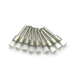 100PCS White Nylon Dental Polishing Brushes – Flat Latch-Type Teeth Polisher for Dentists & Labs