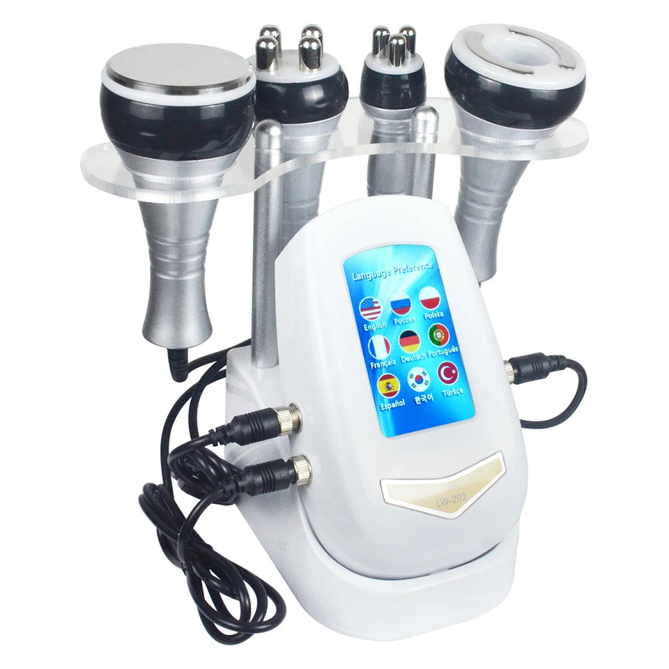 4 in 1 Vacuum Therapy Cavitation RF Radio Frequency Fat Remover Body Slimming Machine Ultrasonic Massage Shaping Instrument