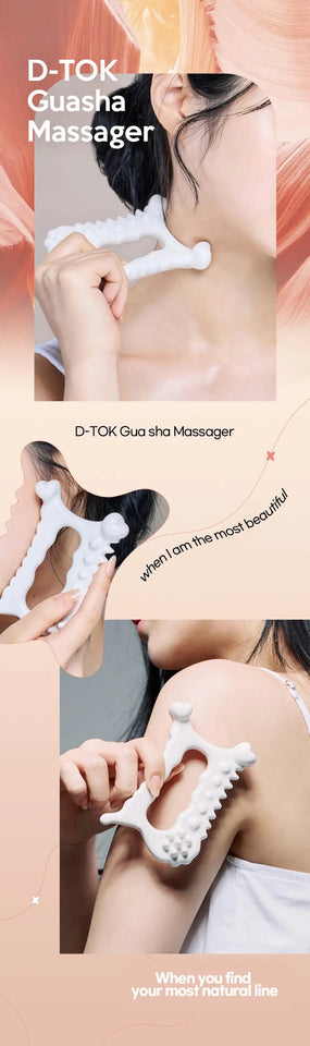 D-tok Skin scraping Gua sha ceramic Korea Gouache scraper tools face massager Face Factory head massager