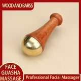 10-Teeth Copper & Wood Massager Comb for Head Meridian Therapy and Relaxation