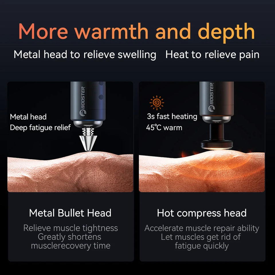 Booster Massage Gun – Smart Electric Fascia Massager for Deep Tissue Muscle Relaxation & Fitness Recovery