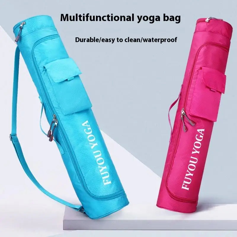 Large-Capacity Nylon Yoga Mat Storage Bag – Lightweight Multifunctional Fitness Mat Holder for Women