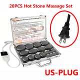 HOT STONE MASSAGE SET WITH TEMPERATURE ADJUSTMENT - Hot Stone Massage Set with Heater, Professional Spa Massage Tool - For Neck,