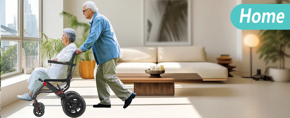 Ultralight Folding Manual Wheelchair – Durable Airline-Approved Transportation Chair for Easy Travel