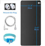 Earthing Mat with Wristband Soft PU Grounding Mat Pad Healthy Balance for Anxiety Relief & Better Sleep Earth Connected Therapy