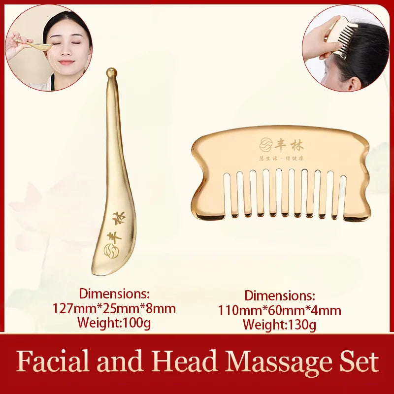 Meridian Therapy Treatment Tools 19-Teeth Scalp Massager Comb  for Skin Scraping and Head Relaxation