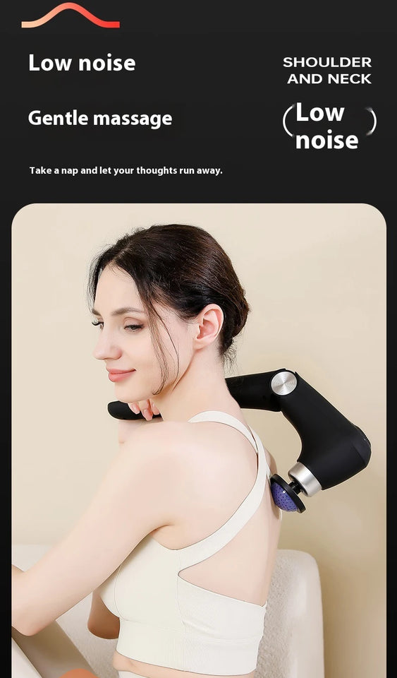 Fascia Massage Gun with Hot & Cold Heads – Adjustable Percussion Muscle Massager