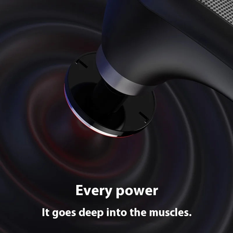 Fascia Massage Gun with Hot & Cold Heads – Adjustable Percussion Muscle Massager