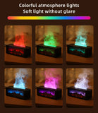 Colorful Flame Aroma Diffuser – 150ml Waterless Air Humidifier with Remote & Timer
