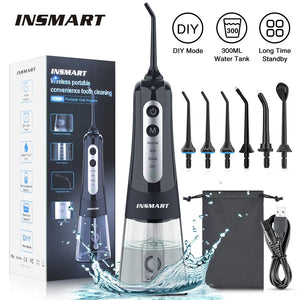 INSMART Portable Oral Irrigator & Dental Water Flosser – 300ML Teeth Cleaner