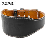 AOLIKES Cowhide Weightlifting Belt – Lumbar Support Gym Belt for Squats & Bodybuilding