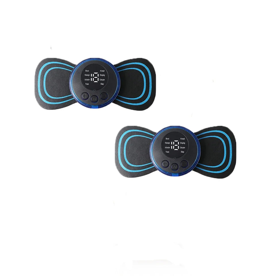 EMS Pulse Neck Massager Sticker Tens Cervical Massageador Back Masajeador Patch Muscle Stimulator Pain Relief Gel Pads Stretcher